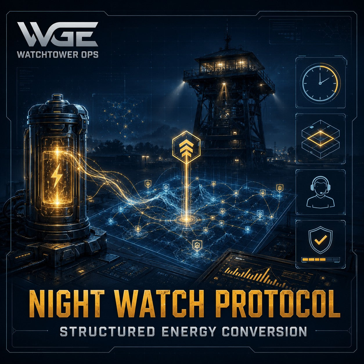 WatchTower Ops Night Watch Protocol product cover for Dark War energy conversion support